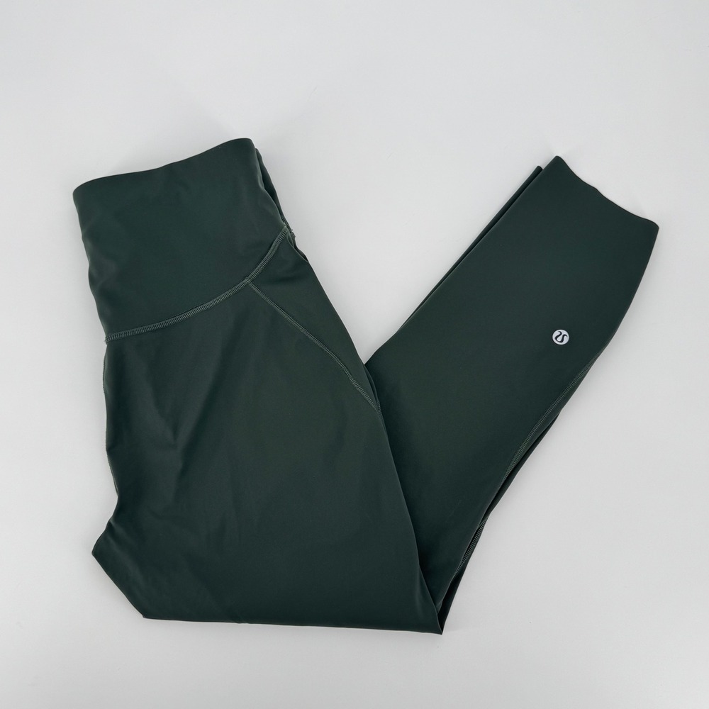Lululemon Base Pace High-Rise Crop 23 Smoked Spruce Green Leggings Size 8